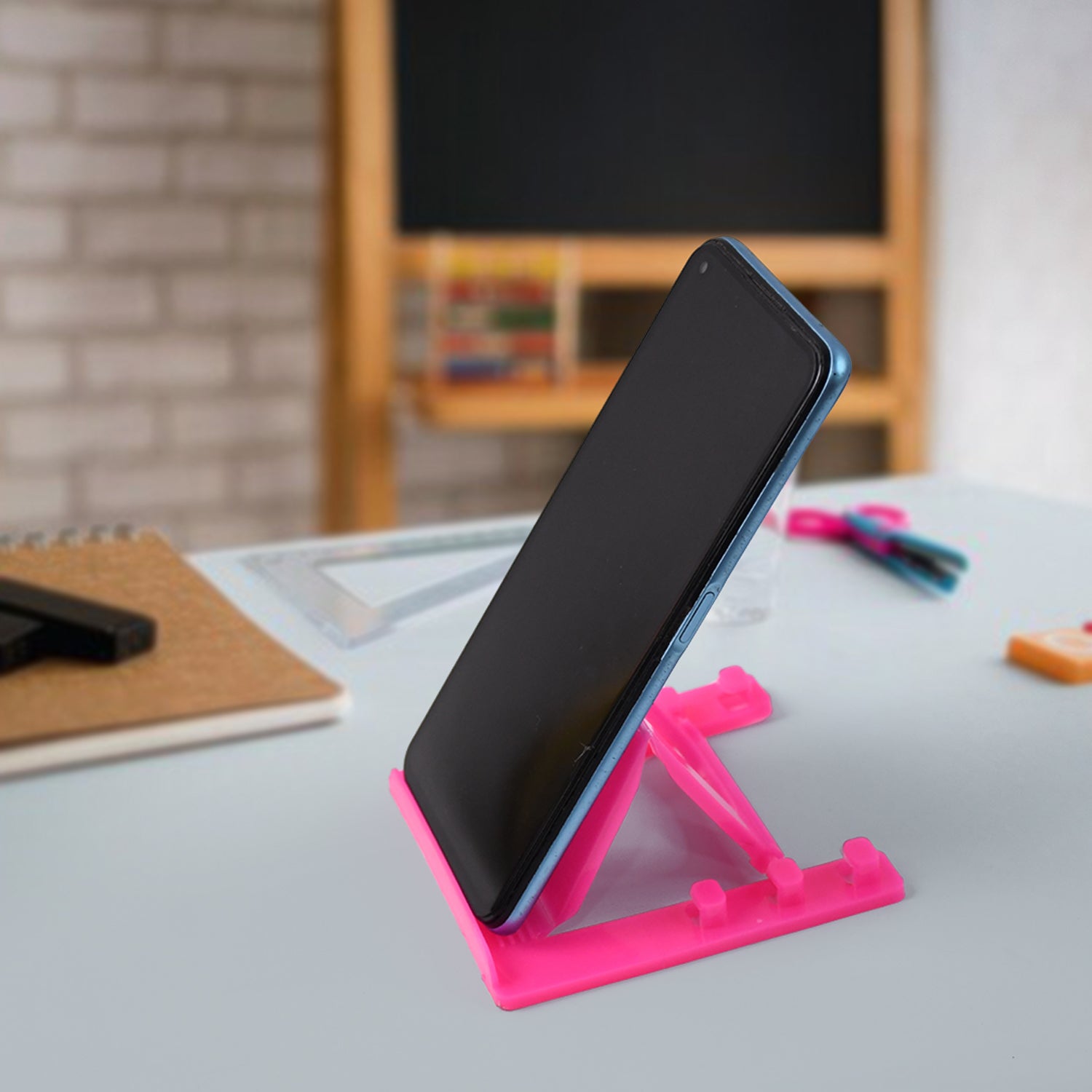Adjustable Foldable Plastic Mobile Phone Stand Holder (1 Pc) Adjustable Foldable Plastic Mobile Phone Stand Holder (1 Pc)